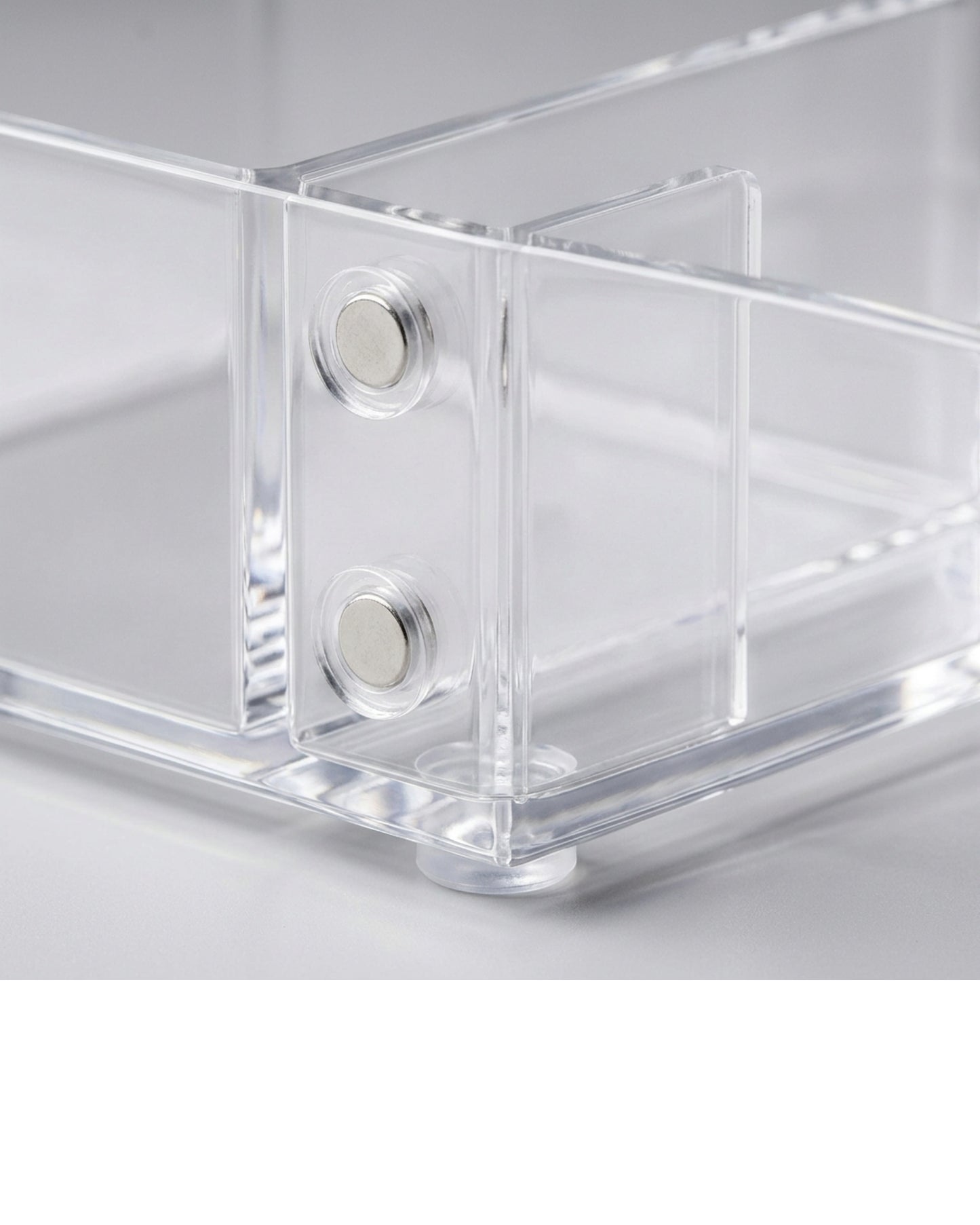 Boont Clear Acrylic Magnetic Modular Cosmetic Pods Set of 5 - Detail view