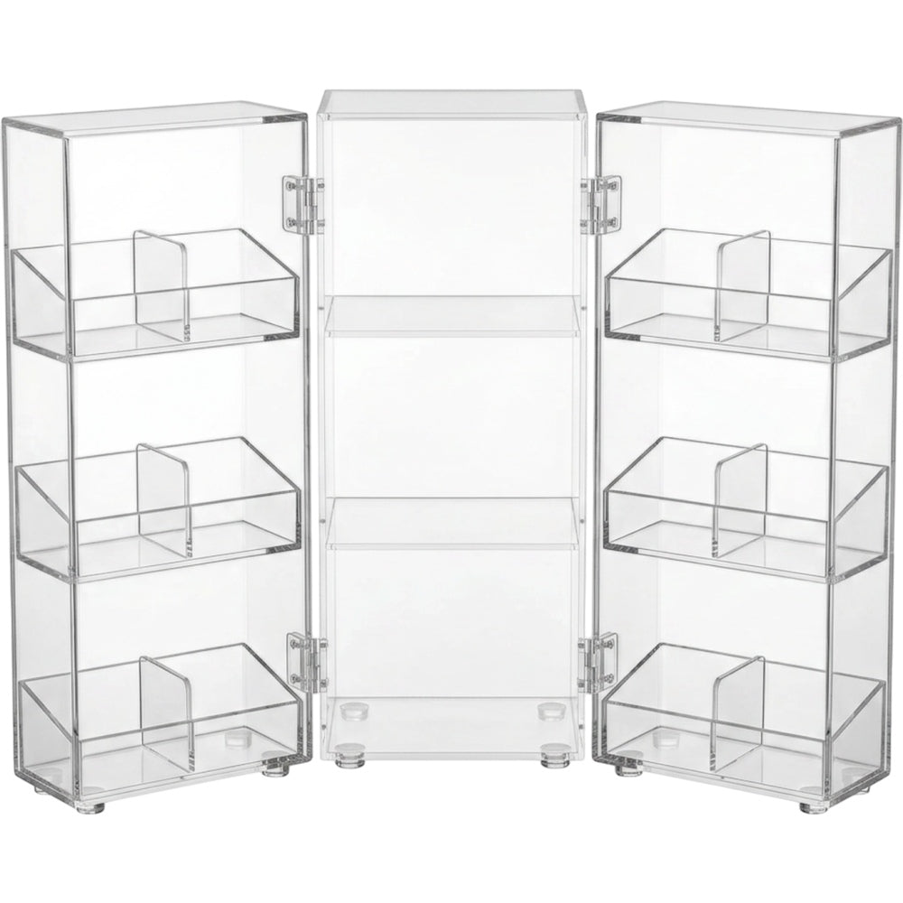 Boont Clear Acrylic Three-Panel Fold-Out Cosmetic Organizer 32 cm - Product view