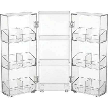 Boont Clear Acrylic Three-Panel Fold-Out Cosmetic Organizer 32 cm - Product view