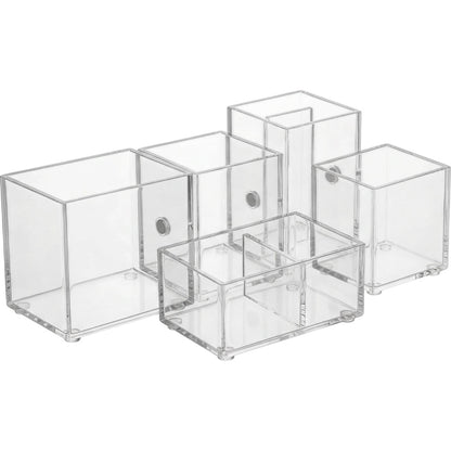 Boont Clear Acrylic Magnetic Modular Cosmetic Pods Set of 5 - Product view