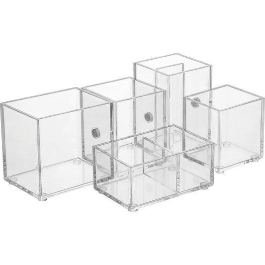 Boont Clear Acrylic Magnetic Modular Cosmetic Pods Set of 5 - Product view